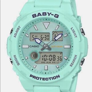 New with tags Casio Baby-G G-LIDE BAX-100 Series Watch BAX100-3A Pastel Mint.